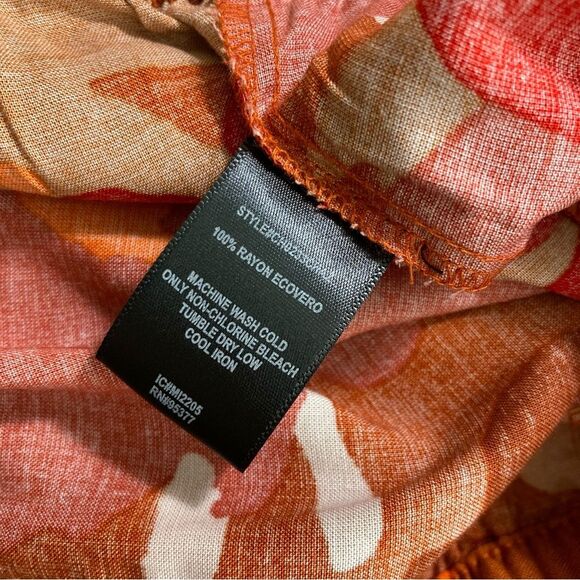 Sanctuary Orange Patterned Shorts Size 2X Pockets NWT High Waist - Picture 7 of 9